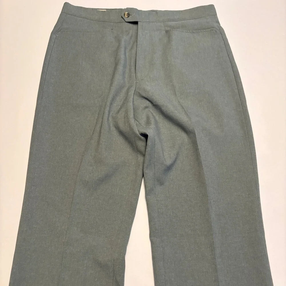 Sansabelt Dress Slacks Mens 35x29 Gray Vintage Beltless Straight Leg Pants
